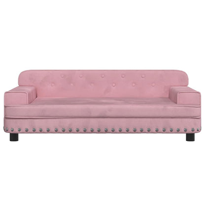 Hundbädd rosa 90x53x30 cm sammet