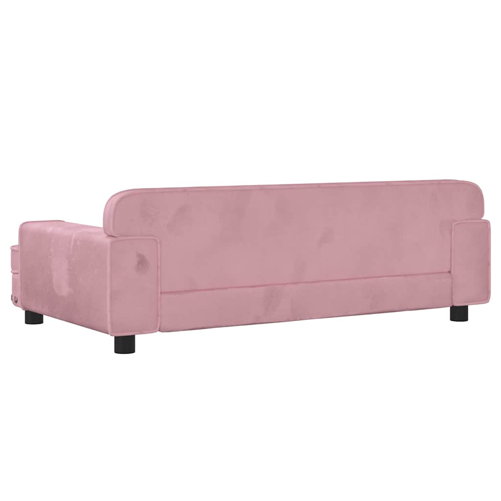 Hundbädd rosa 90x53x30 cm sammet