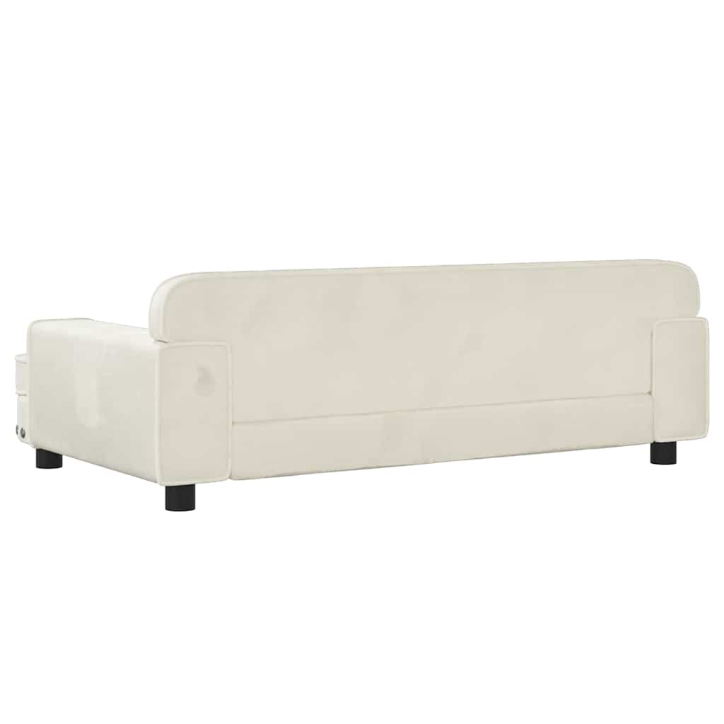Hundbädd gräddvit 90x53x30 cm sammet