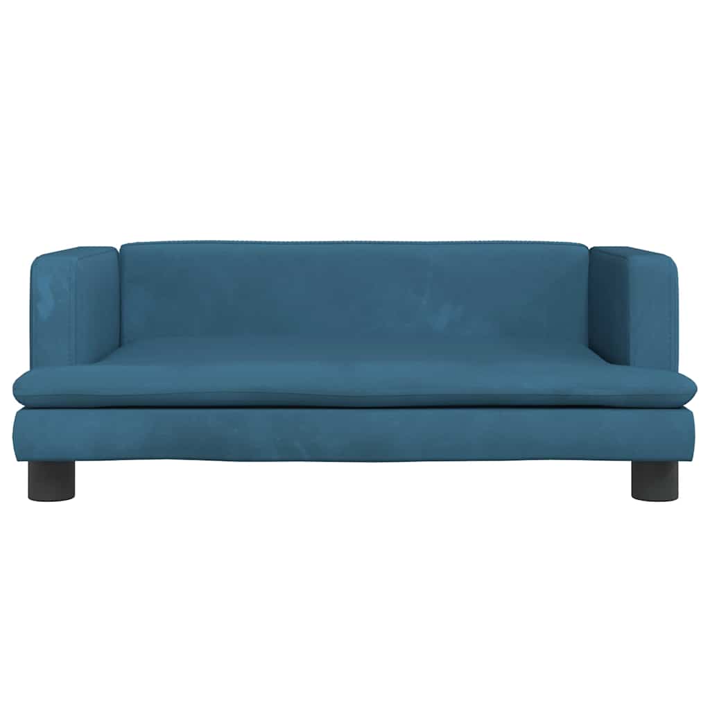 Hundbädd blå 80x45x30 cm sammet