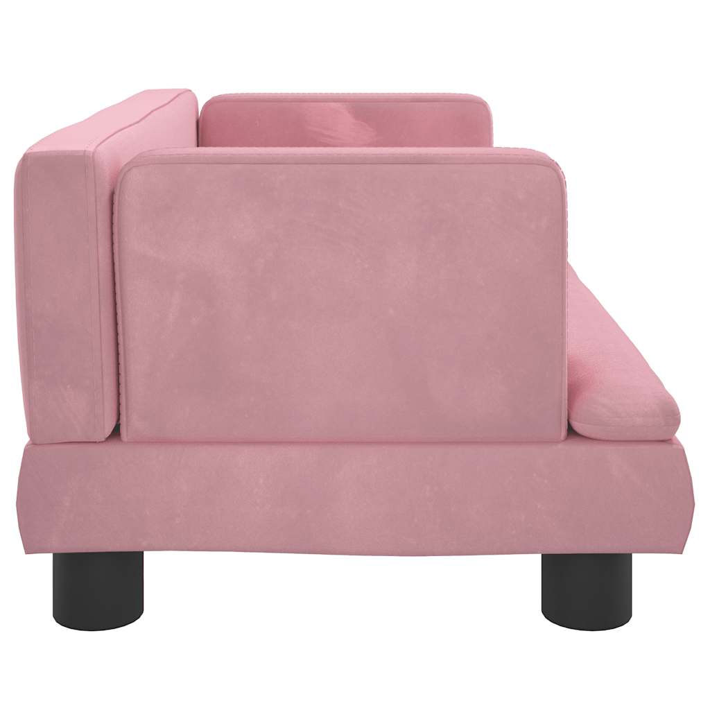 Hundbädd rosa 60x40x30 cm sammet