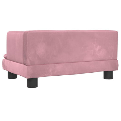Hundbädd rosa 60x40x30 cm sammet