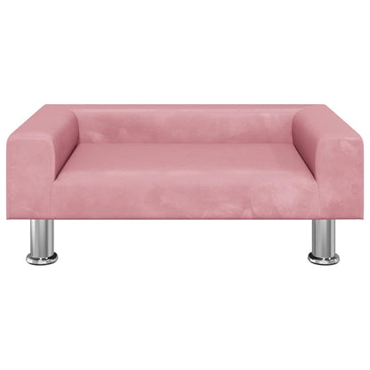 Hundbädd rosa 70x45x26,5 cm sammet