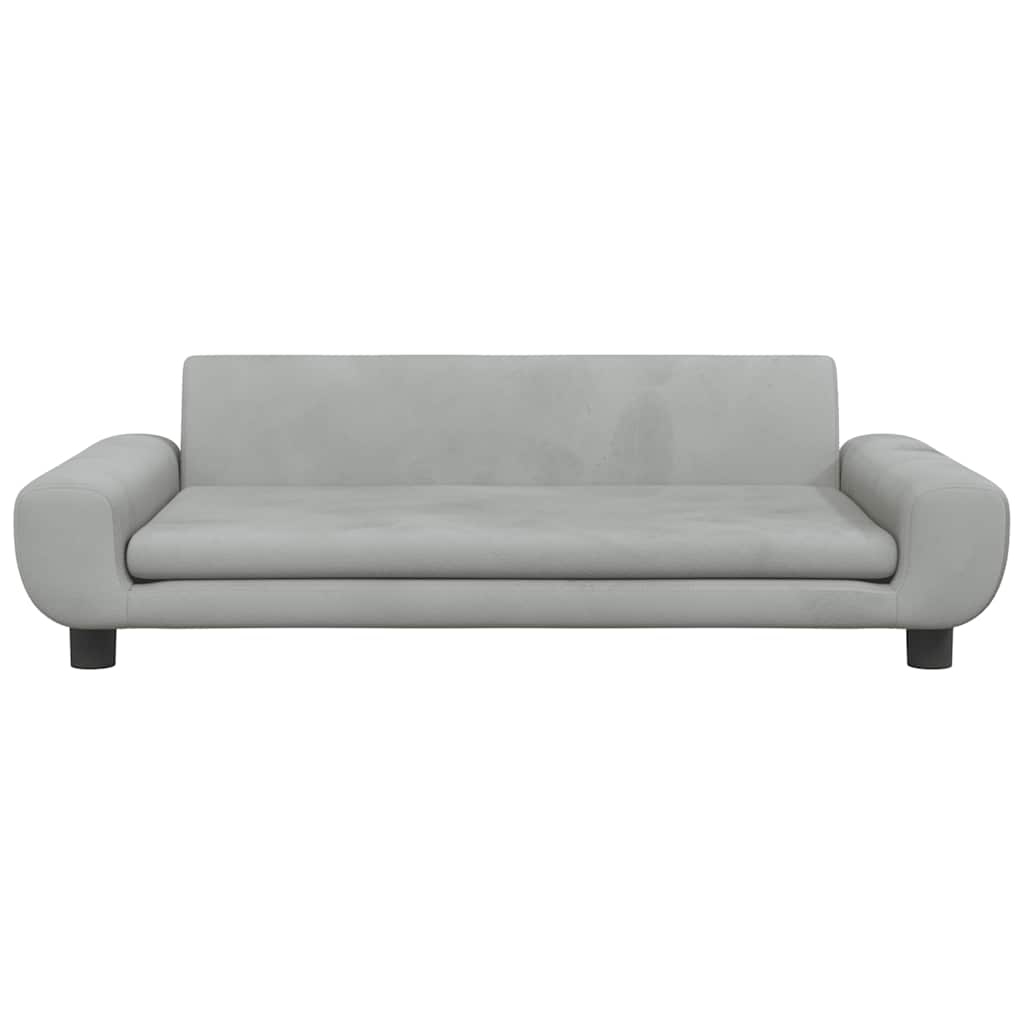 Hundbädd ljusgrå 100x54x33 cm sammet