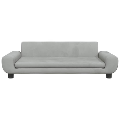 Hundbädd ljusgrå 100x54x33 cm sammet