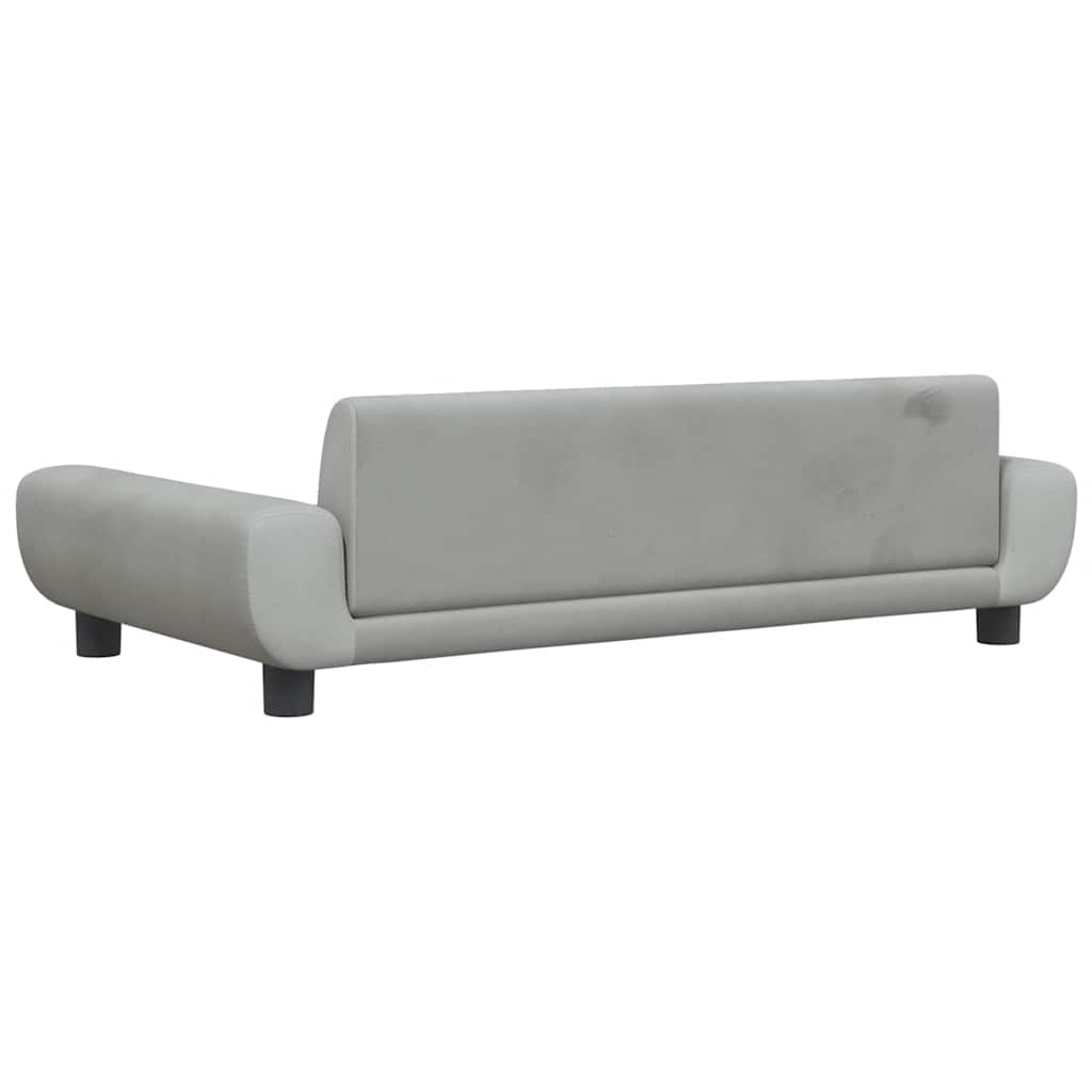 Hundbädd ljusgrå 100x54x33 cm sammet