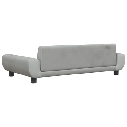 Hundbädd ljusgrå 100x54x33 cm sammet