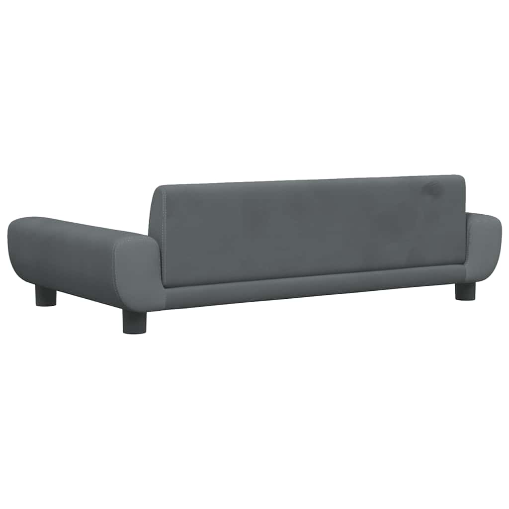 Hundbädd mörkgrå 100x54x33 cm sammet