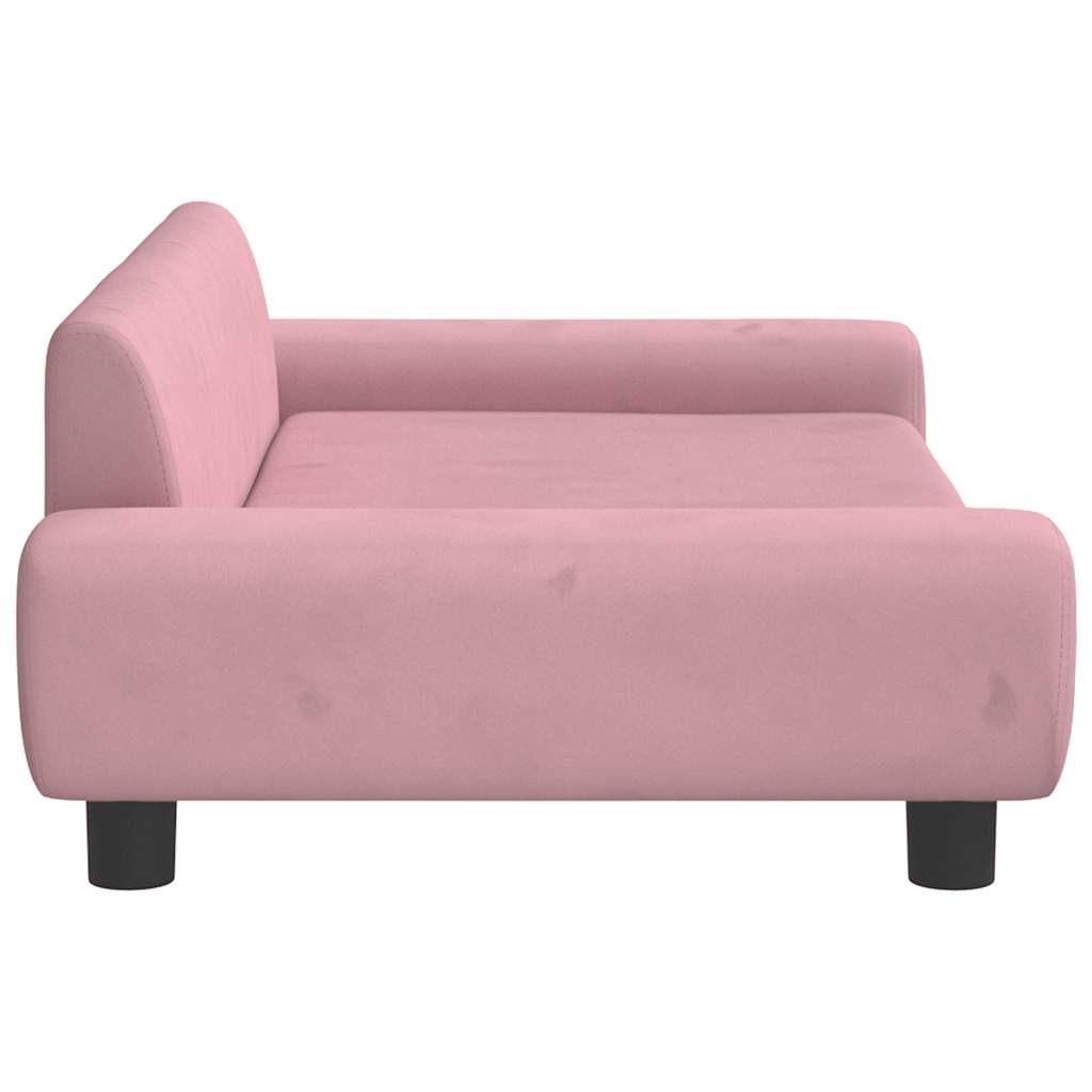 Hundbädd rosa 100x54x33 cm sammet