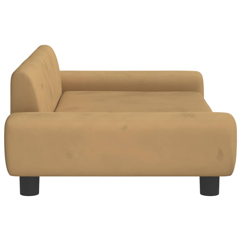 Hundbädd brun 100x54x33 cm sammet