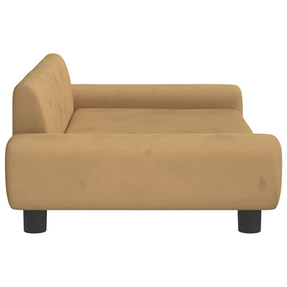 Hundbädd brun 100x54x33 cm sammet