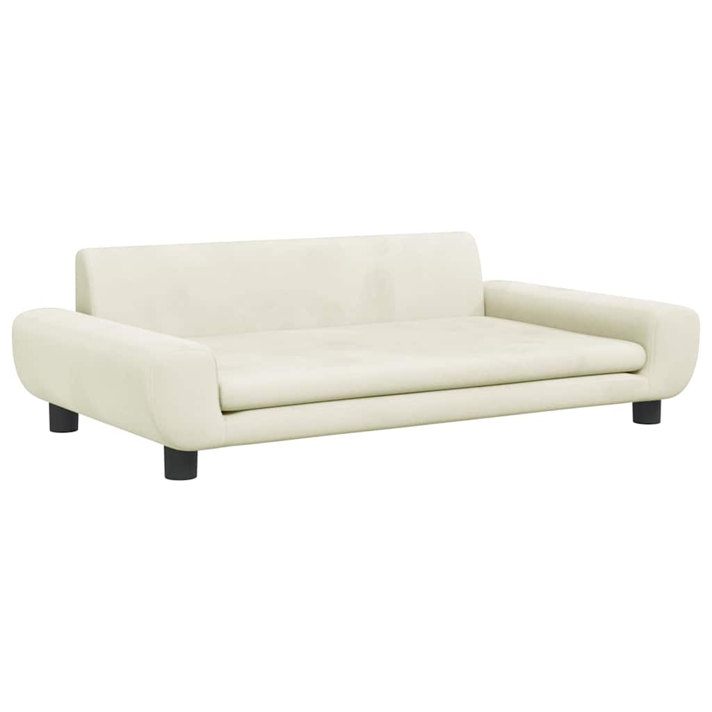 Hundbädd gräddvit 100x54x33 cm sammet