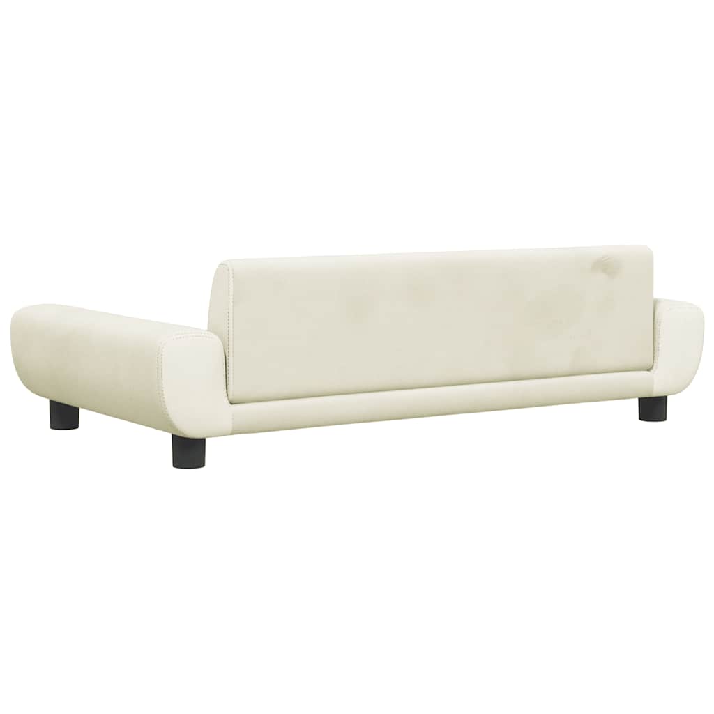 Hundbädd gräddvit 100x54x33 cm sammet