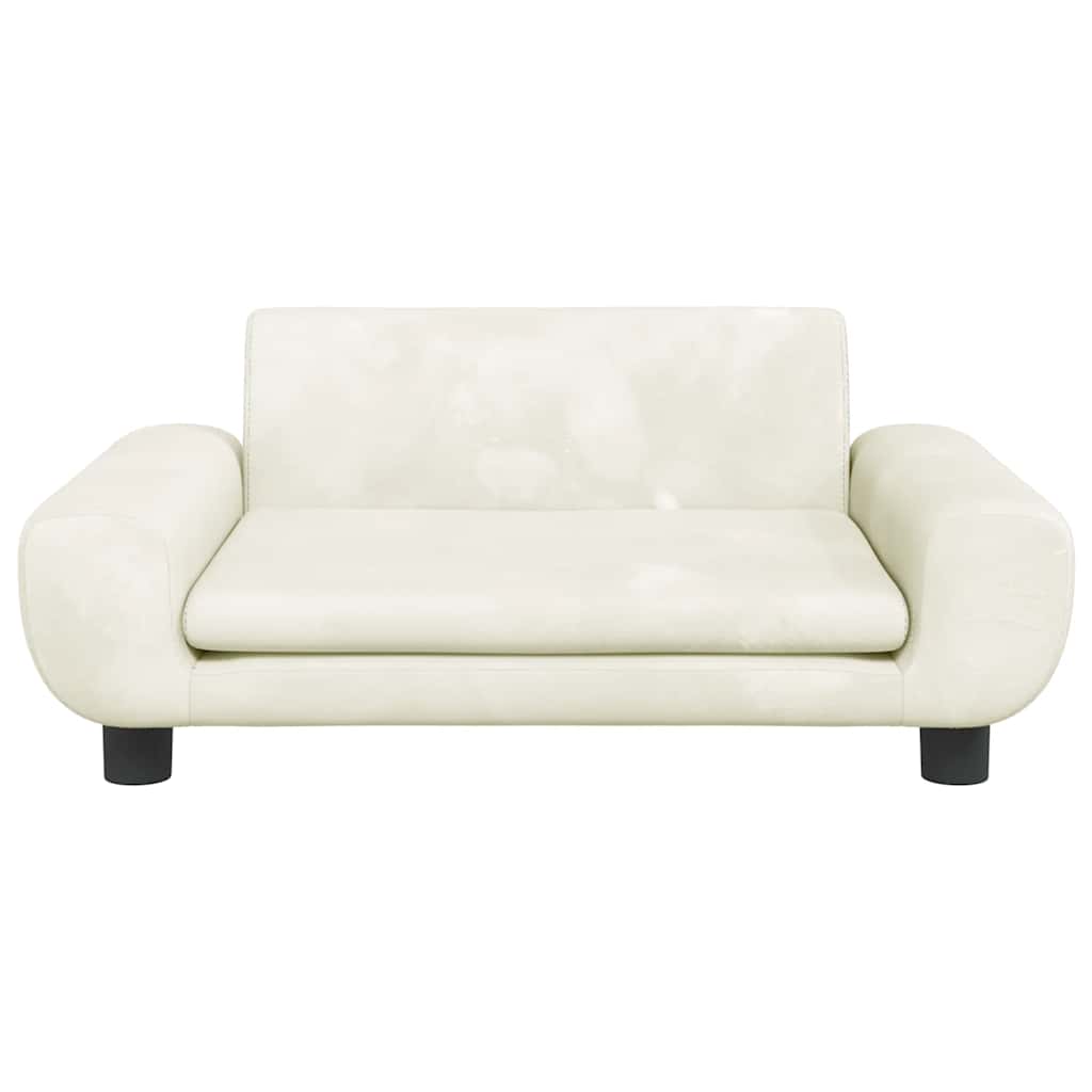 Hundbädd gräddvit 70x45x33 cm sammet