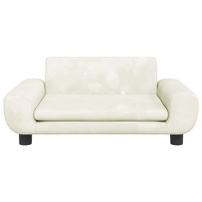 Hundbädd gräddvit 70x45x33 cm sammet