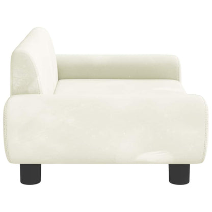 Hundbädd gräddvit 70x45x33 cm sammet