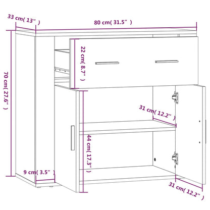 Skänk Sonoma Ek 80x33x70 cm