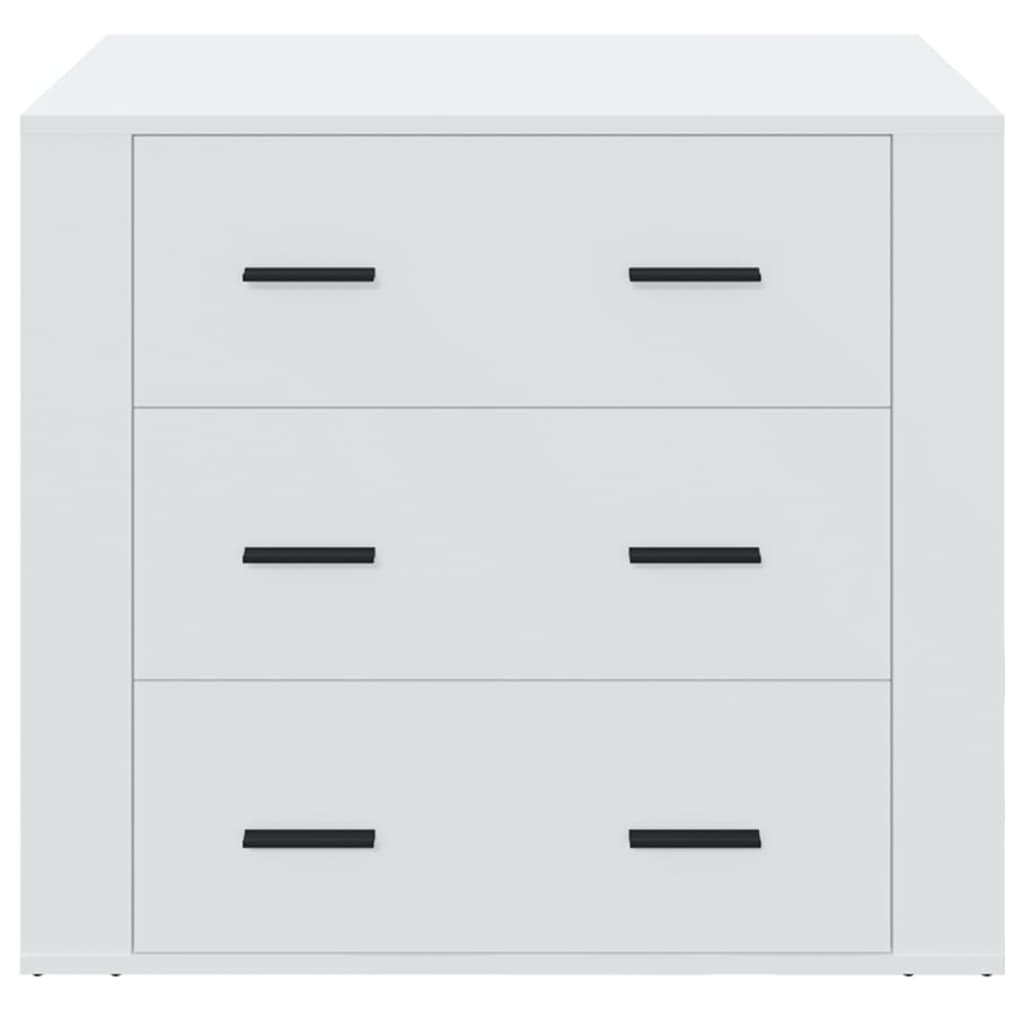 Skänk vit 80x33x70 cm konstruerat trä