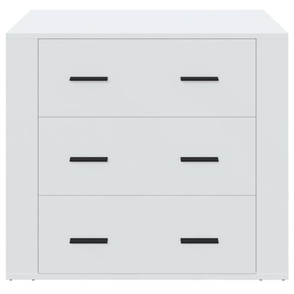 Skänk vit 80x33x70 cm konstruerat trä