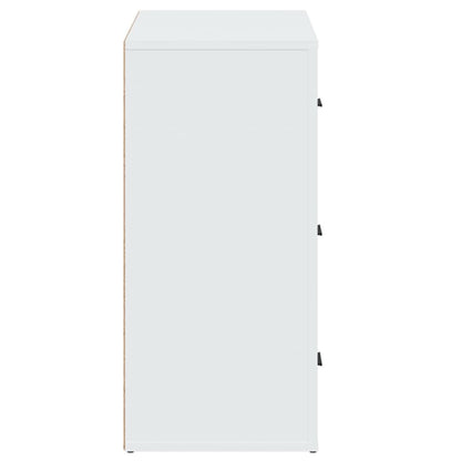 Skänk vit 80x33x70 cm konstruerat trä