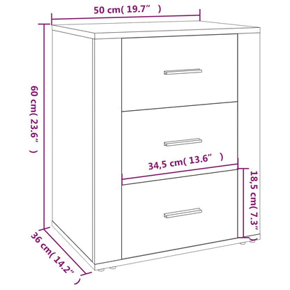 Sängbord Nattduksbord Sonoma Ek 50x36x60 cm