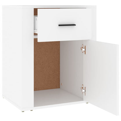 Sängbord Nattduksbord Vit 50x36x60 cm