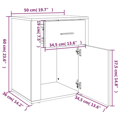 Sängbord Nattduksbord Svart 50x36x60 cm