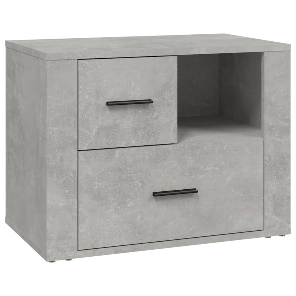 Sängbord Nattduksbord Betonggrå 60x36x45 cm