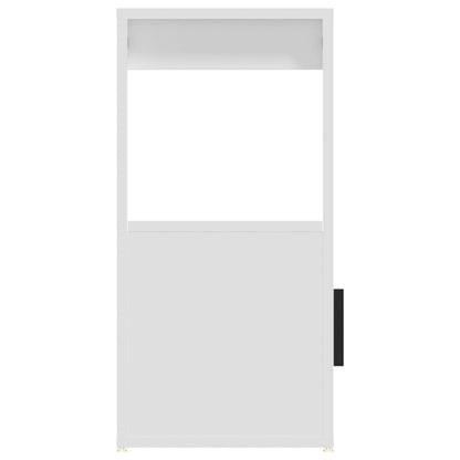 Skåp vit 80x30x60 cm konstruerat trä