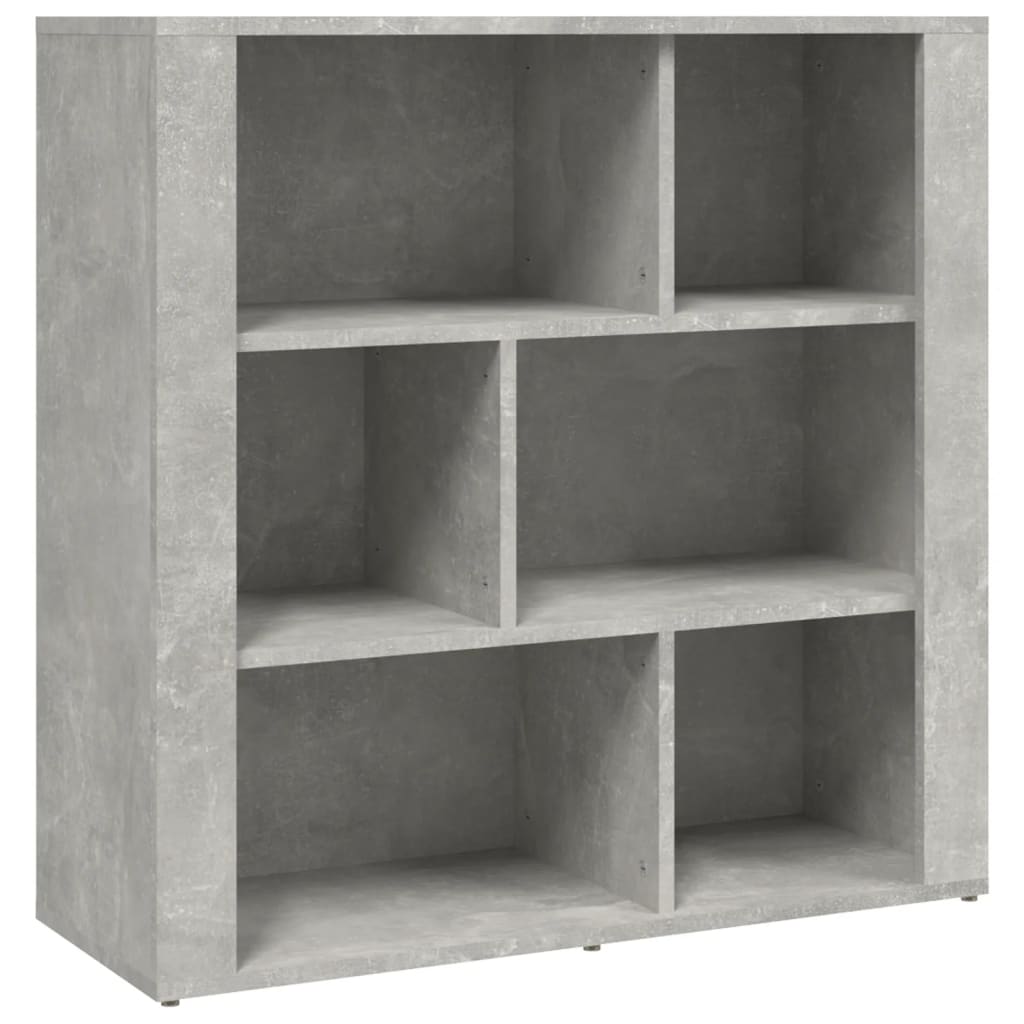 Bokhylla Betonggrå 80x30x80 cm