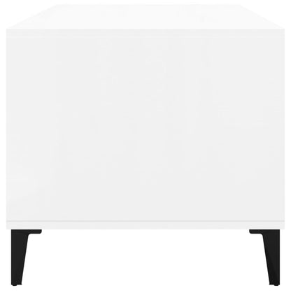 Soffbord Högglans Vit 90x49x45 cm