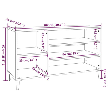 Skoställ Sonoma Ek Skohylla 102x36x60 cm