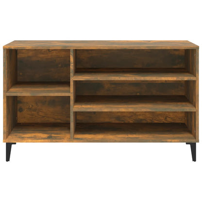 Skoställ Rökfärgad Ek 102x36x60 cm