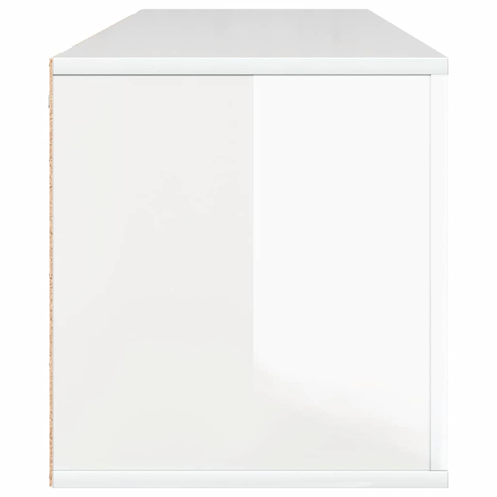 Skoställ Högglans Vit 100x35x38 cm
