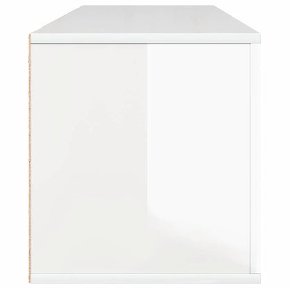 Skoställ Högglans Vit 100x35x38 cm