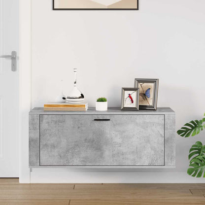 Skoställ Betonggrå Väggmonterat skoställ 100x35x38 cm
