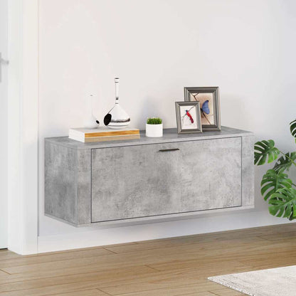 Skoställ Betonggrå Väggmonterat skoställ 100x35x38 cm