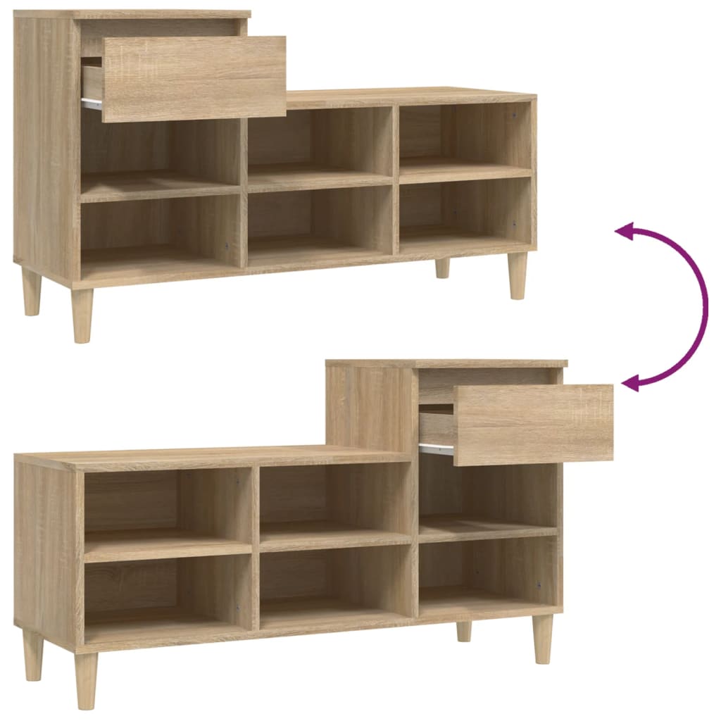 Skoställ Sonoma Ek Skohylla 102x36x60 cm