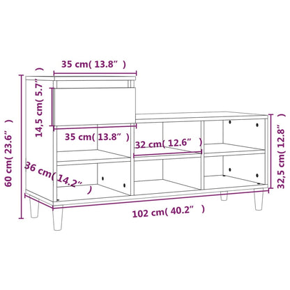 Skoställ Sonoma Ek Skohylla 102x36x60 cm