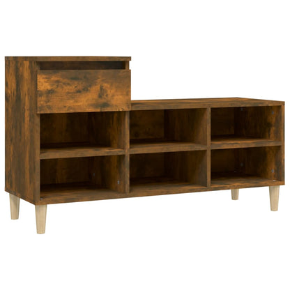 Skoställ Rökfärgad Ek 102x36x60 cm