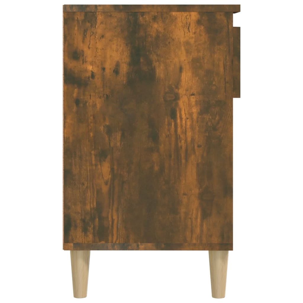 Skoställ Rökfärgad Ek 102x36x60 cm