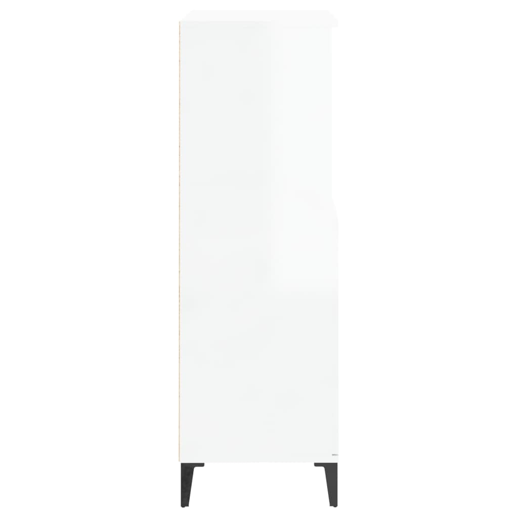 Skåp Högglans Vit 60x36x110 cm