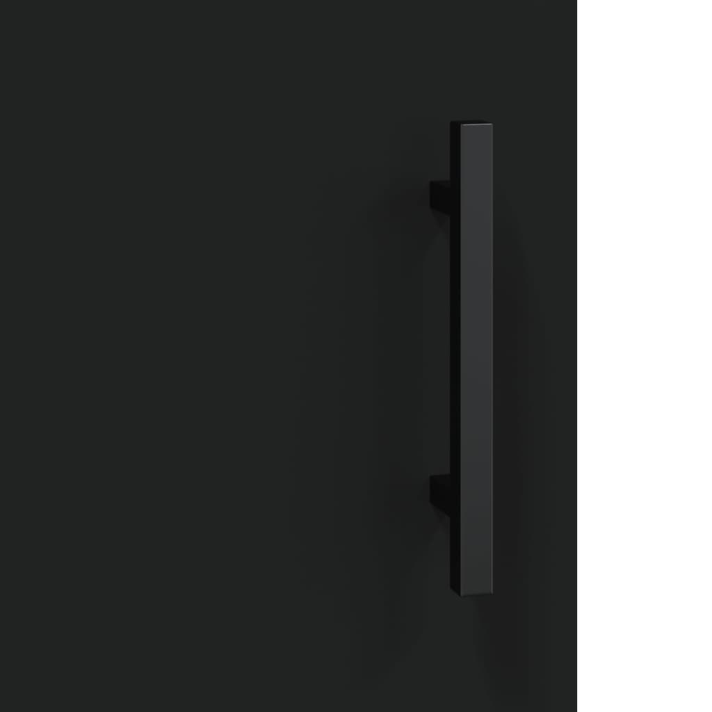 Skåp Svart 69,5x34x180 cm