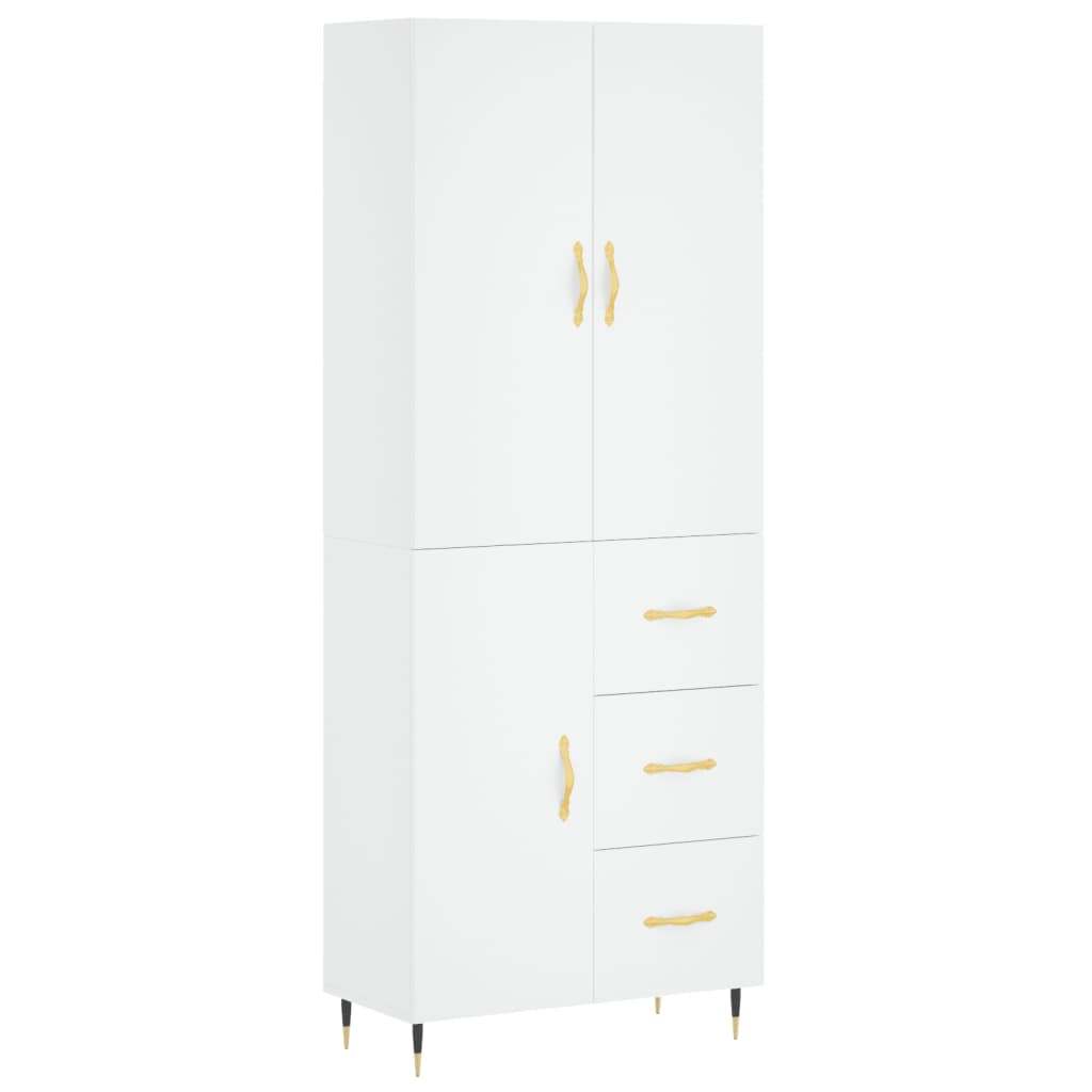 Skåp Vit 69,5x34x180 cm