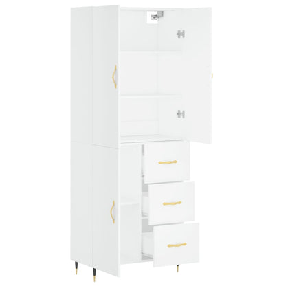 Skåp Vit 69,5x34x180 cm