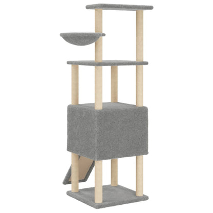 Kattmöbel Klösträd med sisalpelare ljusGrå 153 cm