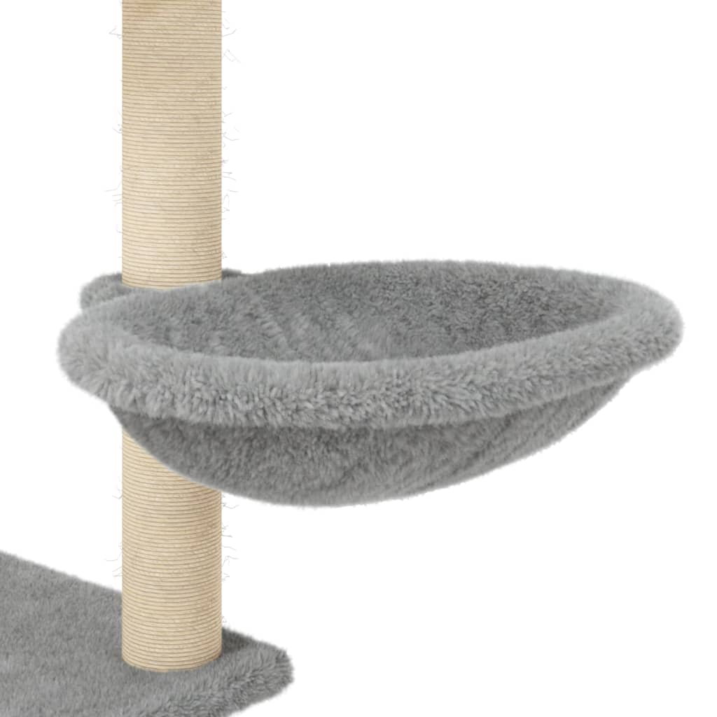 Kattmöbel Klösträd med sisalpelare ljusGrå 153 cm