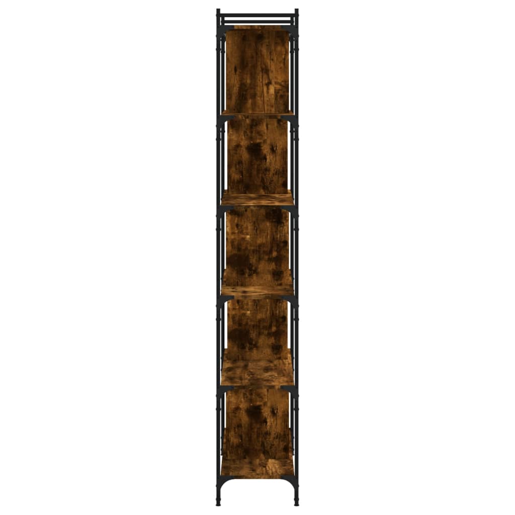 Bokhylla Rökfärgad Ek 6 hyllplan 76x32x192 cm