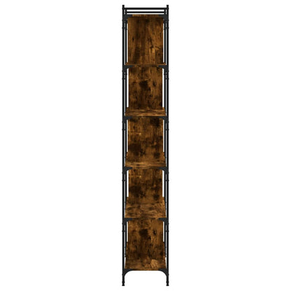 Bokhylla Rökfärgad Ek 6 hyllplan 76x32x192 cm