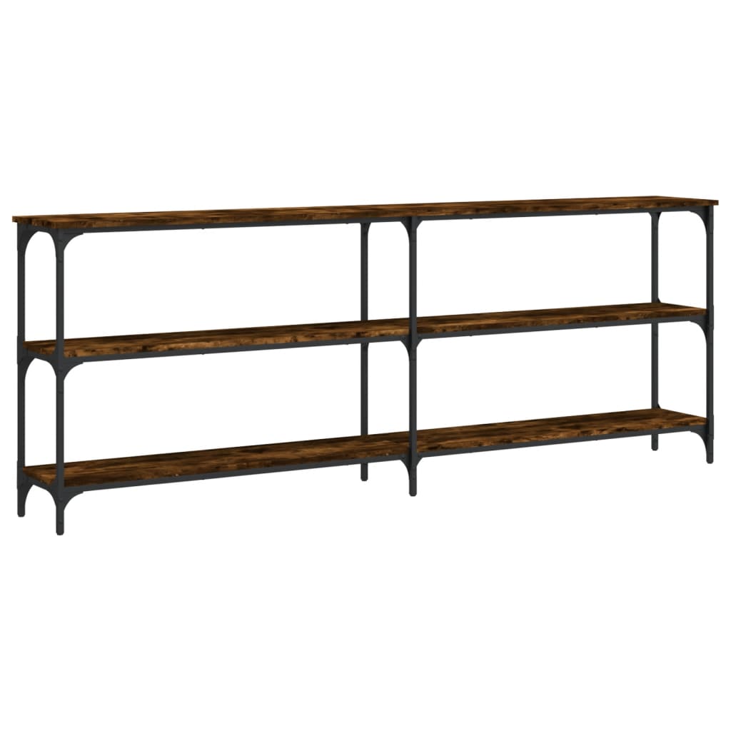 Avlastningsbord Konsollbord Rökfärgad Ek 200x29x75 cm